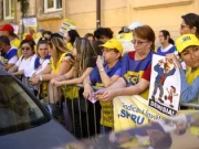 Protest în Piața Victoriei