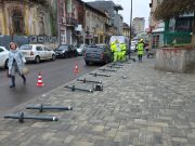 Stâlpișori pentru siguranța pietonilor, în Sectorul 1